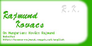 rajmund kovacs business card